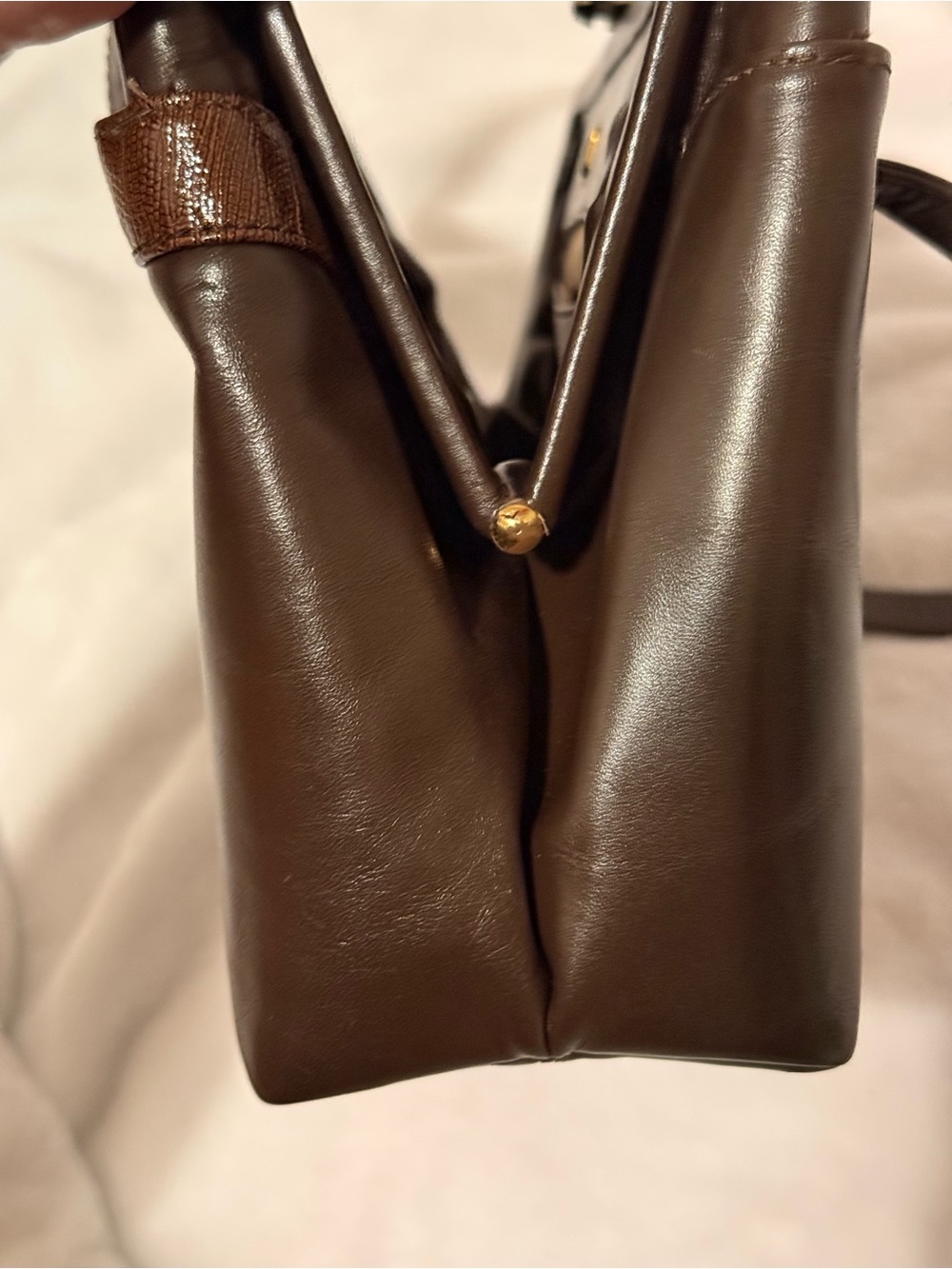 Vintage Givenchy Brown Leather 4G Logo Shoulder Bag - Picture 12 of 16